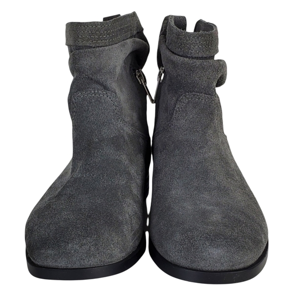New koolaburra ugg lorelei suede ankle bootie stone gray zip up western cowgirl - Picture 9 of 15